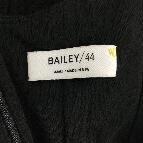 Bailey 44 Womens Fit & Flare Faux Leather Scoop Neck Mini Dress Black Size Small - Picture 8 of 9